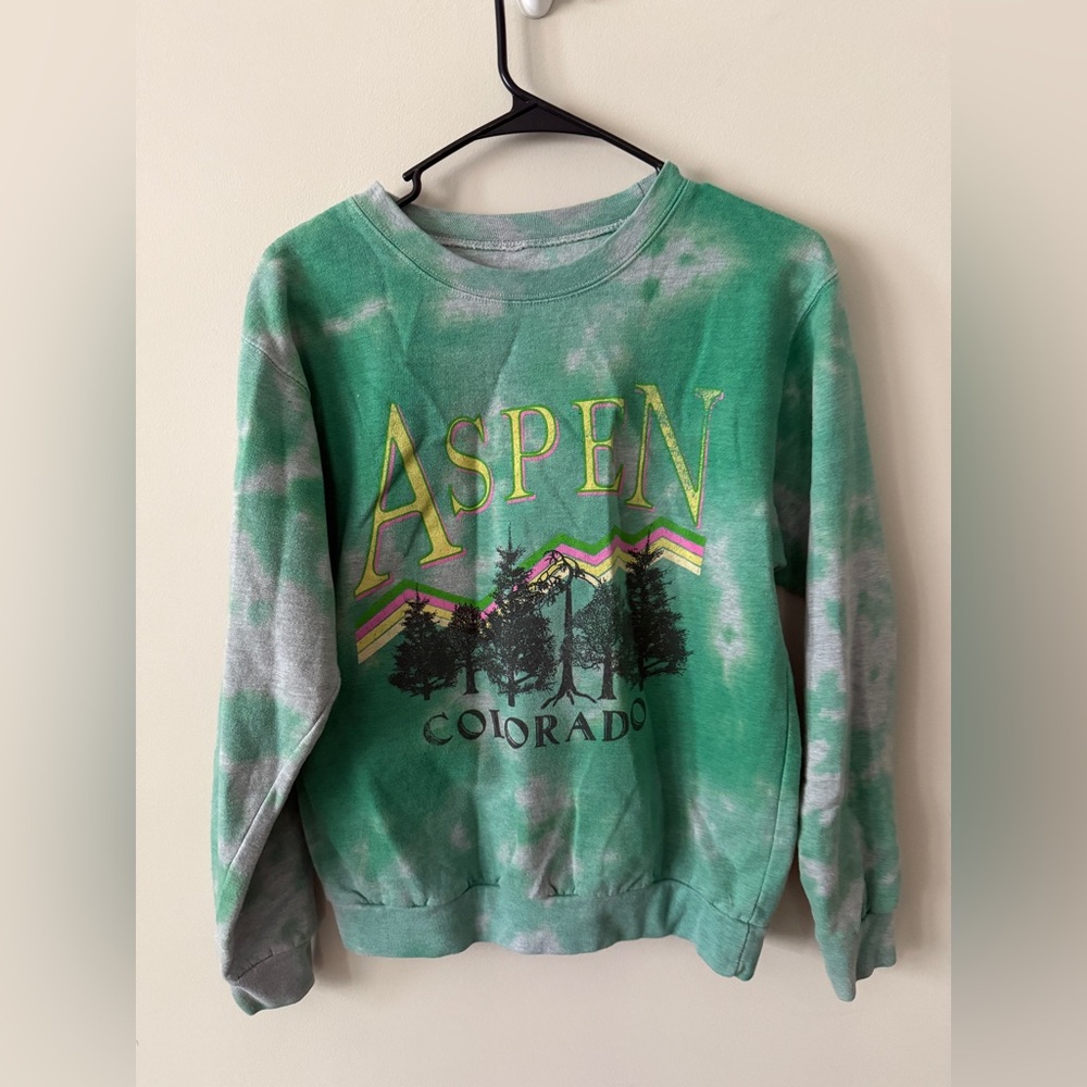 Green Tie-Dye Sweatshirt